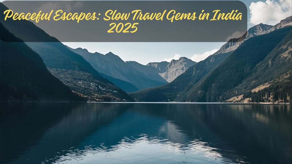 Peaceful Escapes: Slow Travel Gems in India 2025
